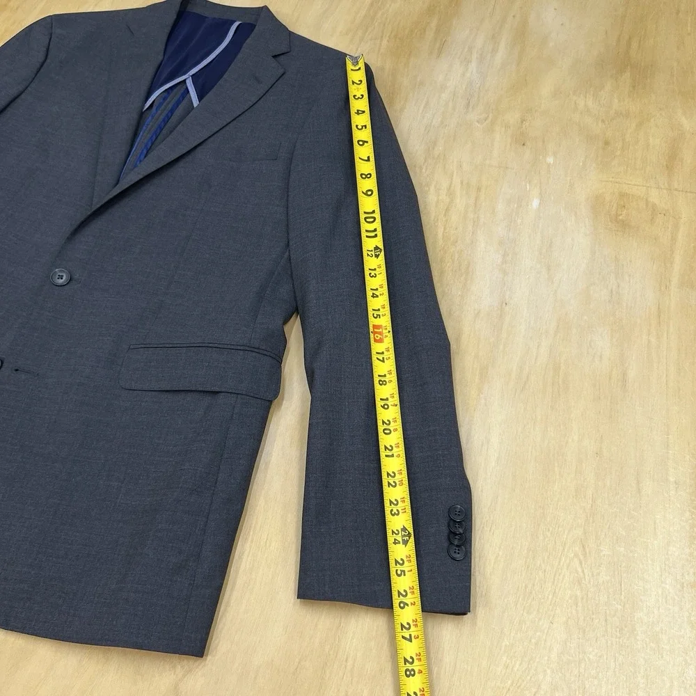 Cole Haan Suit Mens 42L Long Slim Fit Pants 35x29 Wool Stretch Charcoal